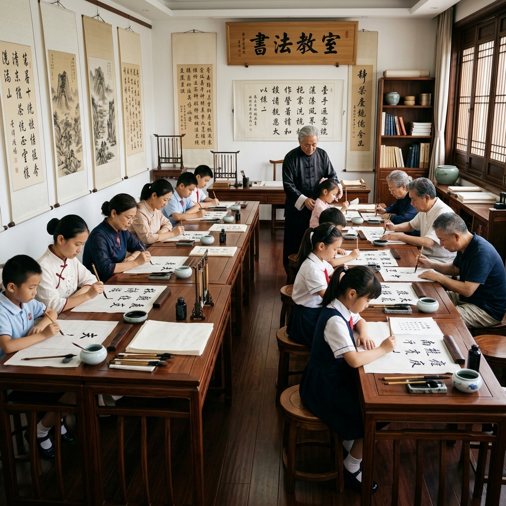 汏榆草堂书法教室现场实景